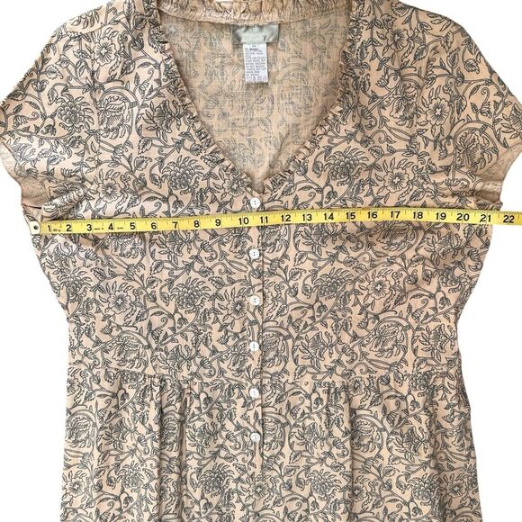 The Territory Ahead Button Front Floral Print Dress Size 16 Cotton Short Sleeved - Picture 9 of 10
